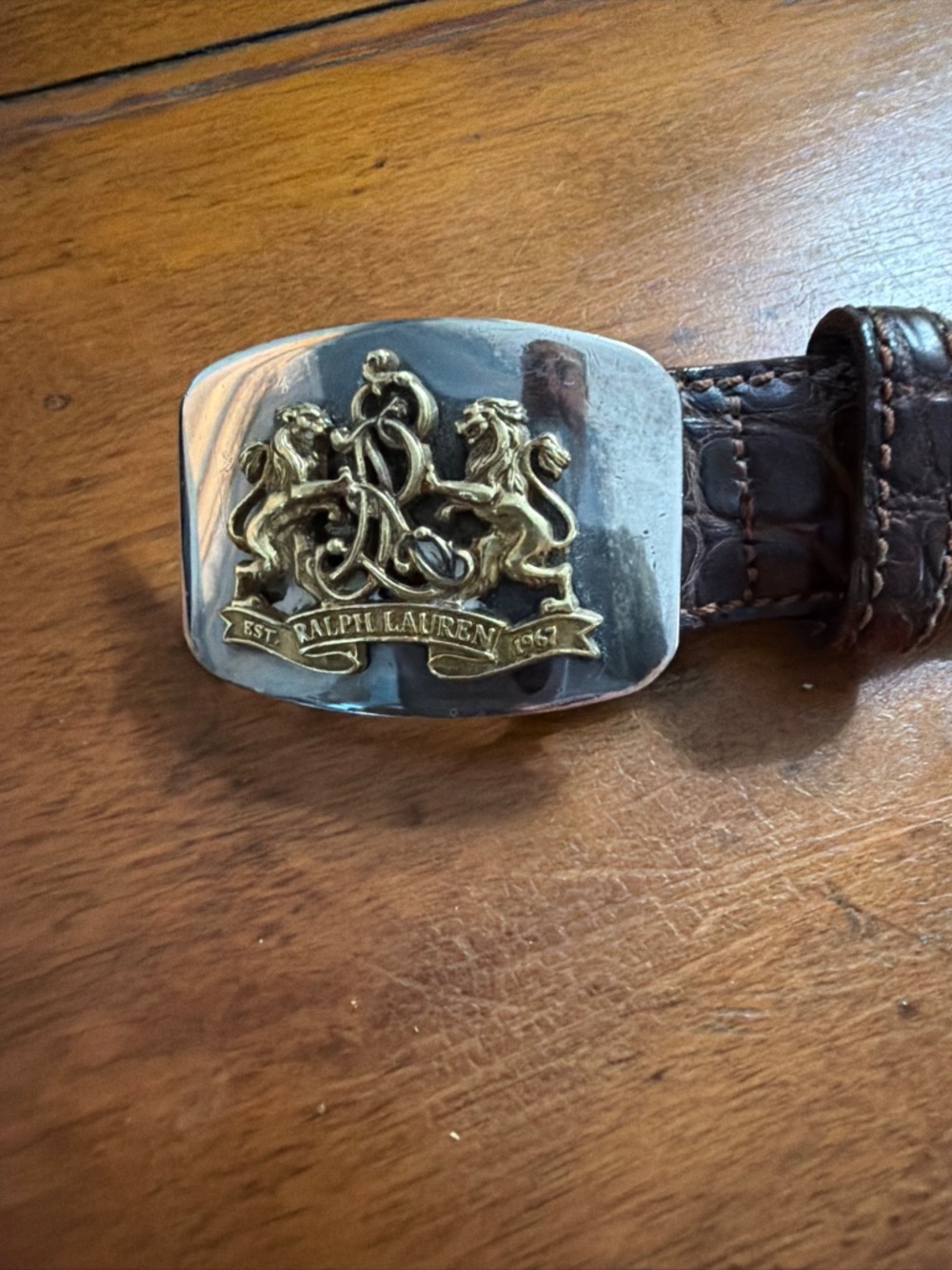 Rare Ralph Lauren Alligator Belt 34